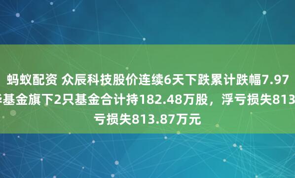 蚂蚁配资 众辰科技股价连续6天下跌累计跌幅7.97%，鹏华基金旗下2只基金合计持182.48万股，浮亏损失813.87万元