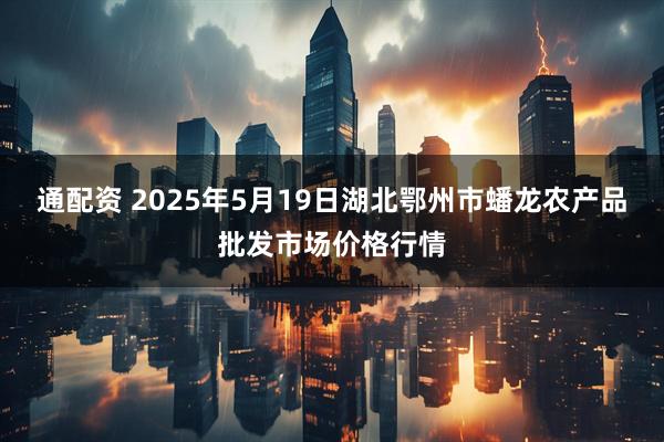 通配资 2025年5月19日湖北鄂州市蟠龙农产品批发市场价格行情